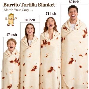 Round fleece burrito blanket 71”